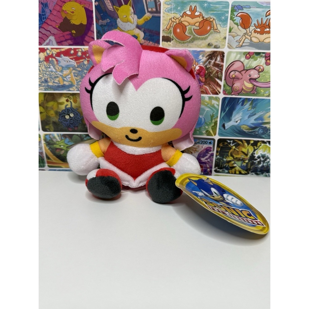 Sonic The Hedgehog Amy Rose Plush 6" Pink Stuffed Character Toy SEGA NWT